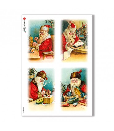 CHRISTMAS-0211. Papel de Arroz Navidad victoriano para decoupage.