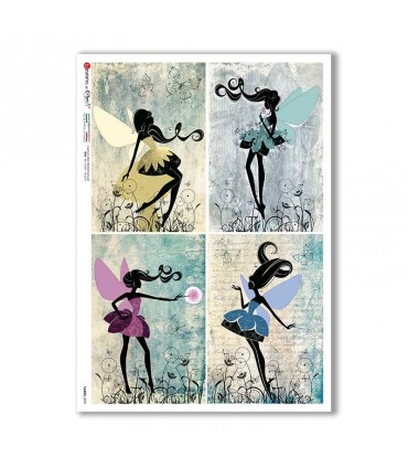 FAIRIES-0075. Papel de Arroz hadas para decoupage.