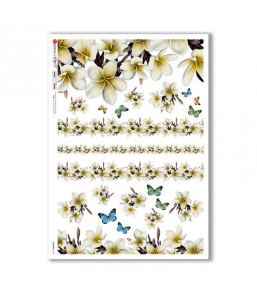 FLOWERS-0369. Rice Paper flowers for decoupage.