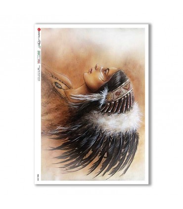 FOLK-0088. Carta di riso etniche per decoupage.