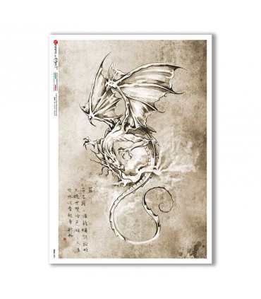 FOLK-0091. Carta di riso etniche per decoupage.