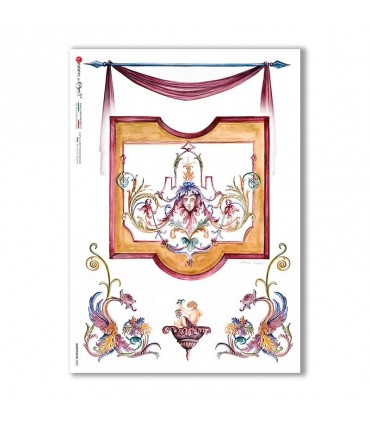 GROTTESCHE-0005. Papel de Arroz grotesca para decoupage.