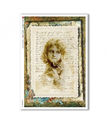 OLD-PHOTOS-0099. Carta di riso vittoriana per decoupage.