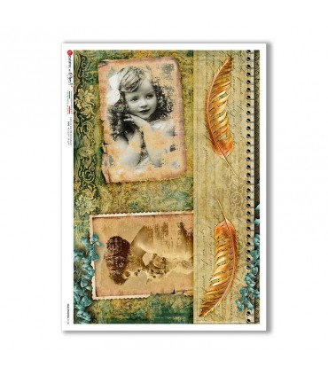 OLD-PHOTOS-0100. Victorian Rice Paper for decoupage.