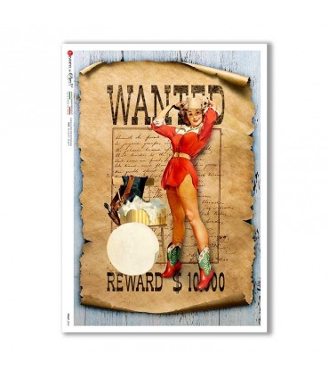 PINUP-0026. Carta di riso pin-up per decoupage.