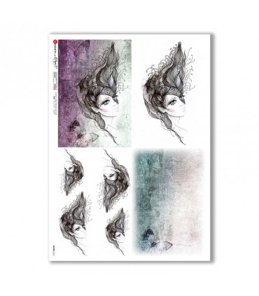 SCENE-0101. Carta di riso pittorico per decoupage.