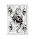 SKULL-0019. Carta di riso teschi per decoupage.