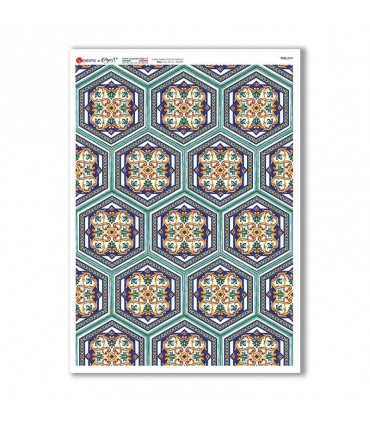 TILES-0039. Carta di riso tegole per decoupage.
