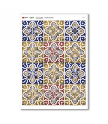 TILES-0045. Carta di riso tegole per decoupage.