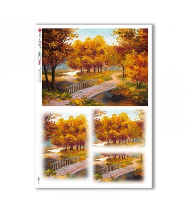 VIEWS-0162. Carta di Riso paesaggi per decoupage