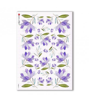 FLOWERS-0310. Carta di riso fiori per decoupage.