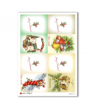 CHRISTMAS-0243-UK. Papel de Arroz Navidad victoriano para decoupage.