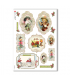 CHRISTMAS-0253. Christmas Rice Paper victorian for decoupage.