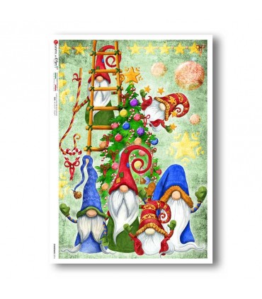 CHRISTMAS-0316. Carta di riso Natale per decoupage.