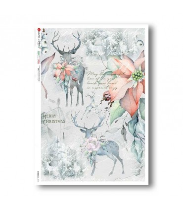 CHRISTMAS-0319. Carta di riso Natale per decoupage.