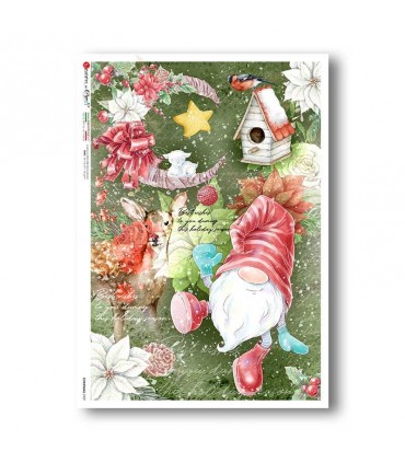 CHRISTMAS-0329. Christmas Rice Paper for decoupage.