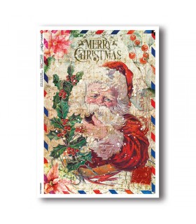 CHRISTMAS-0334. Papel de Arroz victoriano Navidad para decoupage.