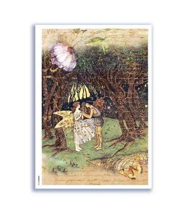 FAIRIES-0084. Rice Paper for decoupage fairies.