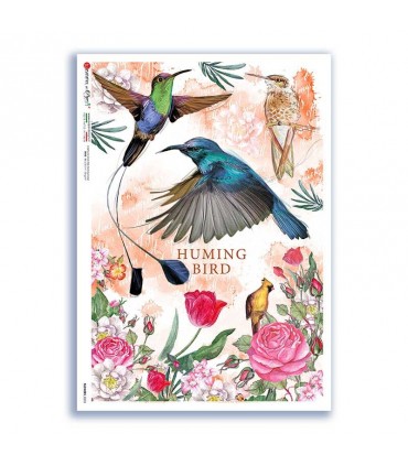 FLOWERS-0373. Carta di riso fiori per decoupage.