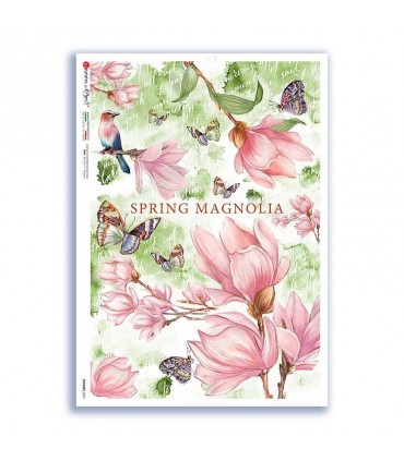 FLOWERS-0374. Carta di riso fiori per decoupage.