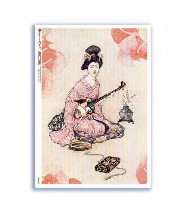 FOLK-0093. Carta di riso etniche per decoupage.