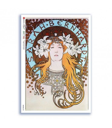 NOUVEAU-0027. Art nouveau Rice Paper for decoupage.