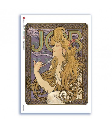 NOUVEAU-0028. Art nouveau Rice Paper for decoupage.