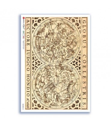 OLD-MAPS-0046. Old maps Rice Paper for decoupage.