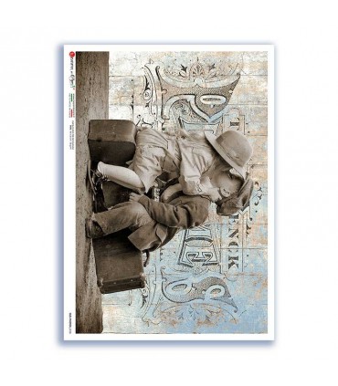 OLD-PHOTOS-0105. Carta di riso vittoriana per decoupage.