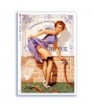 PINUP-0029. Carta di riso pin-up per decoupage.