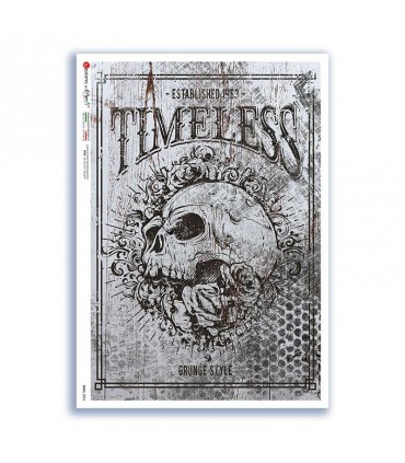 SKULL-0023. Carta di riso teschi per decoupage.
