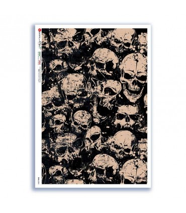 SKULL-0024. Skull Rice Paper for decoupage.