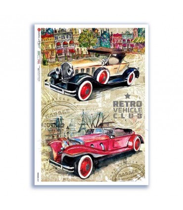 VEHICLES-0049. Vehicles Rice Paper for decoupage.
