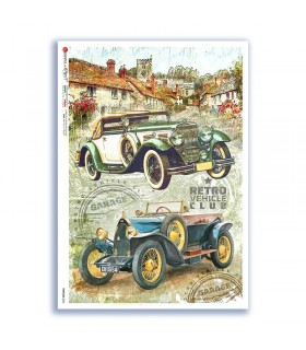 VEHICLES-0050. Vehicles Rice Paper for decoupage.