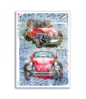 VEHICLES-0051. Carta di riso veicoli per decoupage.