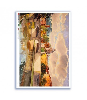 VIEWS-0180. Carta di Riso paesaggi per decoupage