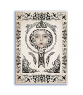 GF-ART NOUVEAU-010. Rice paper large format