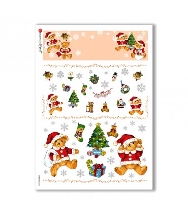 CHRISTMAS-0275. Papel de Arroz Navidad victoriano para decoupage.