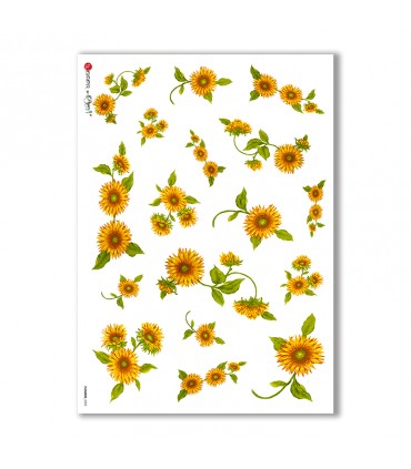 FLOWERS-0002. Carta di riso fiori per decoupage.
