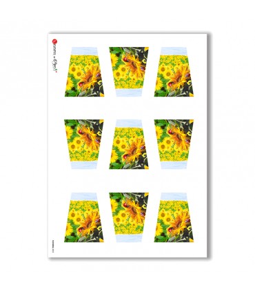 FLOWERS-0003. Carta di riso fiori per decoupage.