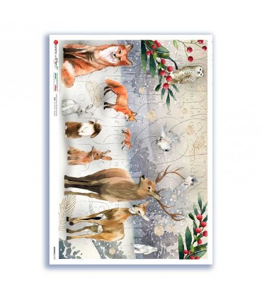 ANIMALS-0192. Carta di riso animali per decoupage.