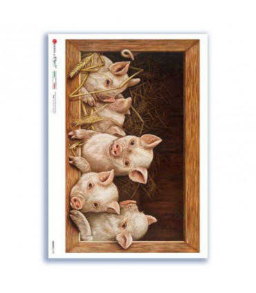 ANIMALS-0198. Animals Rice Paper for decoupage.