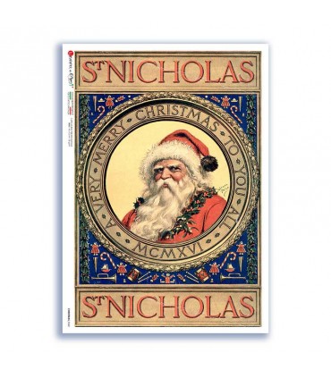 CHRISTMAS-0342. Papel de Arroz victoriano Navidad para decoupage.