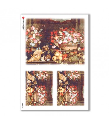 FLOWERS-0006. Victorian Rice Paper flowers for decoupage.