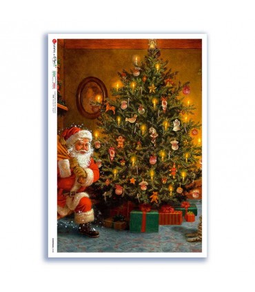 CHRISTMAS-0348. Papel de Arroz victoriano Navidad para decoupage.