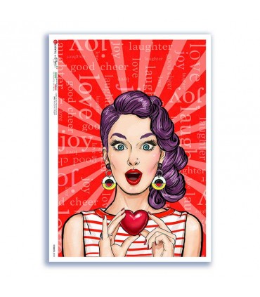 COMICS-0030. Carta di riso fumetti per decoupage.