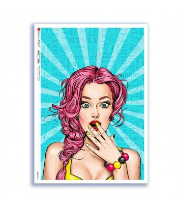 COMICS-0031. Papel de Arroz comics para decoupage.