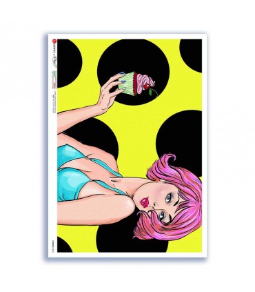 COMICS-0032. Papel de Arroz comics para decoupage.