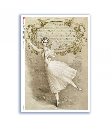 FAIRIES-0087. Carta di riso fate per decoupage.