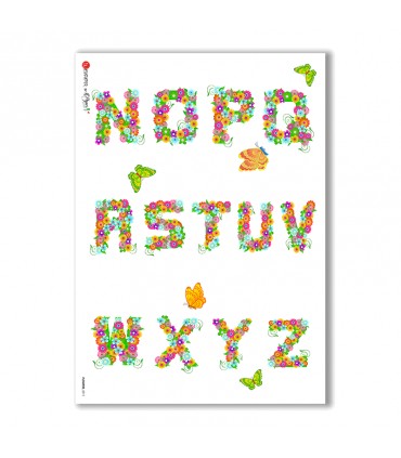 FLOWERS-0011. Carta di riso fiori per decoupage.